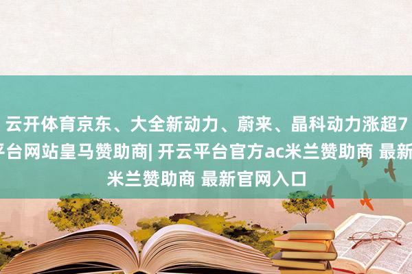 云开体育京东、大全新动力、蔚来、晶科动力涨超7%-开云平台网站皇马赞助商| 开云平台官方ac米兰赞助商 最新官网入口
