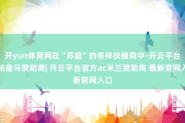 开yun体育网在“苏超”的各样扶植商中-开云平台网站皇马赞助商| 开云平台官方ac米兰赞助商 最新官网入口