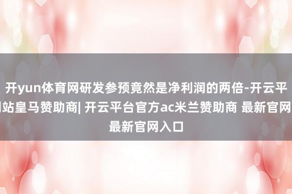 开yun体育网研发参预竟然是净利润的两倍-开云平台网站皇马赞助商| 开云平台官方ac米兰赞助商 最新官网入口