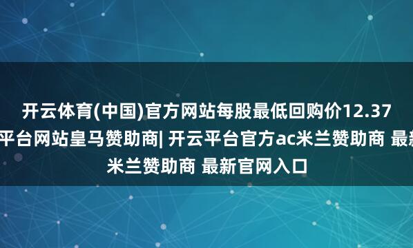 开云体育(中国)官方网站每股最低回购价12.37港元-开云平台网站皇马赞助商| 开云平台官方ac米兰赞助商 最新官网入口